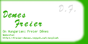 denes freier business card